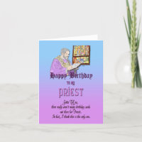 Funny Birthday Card for Priest