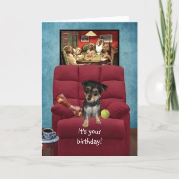 Funny Birthday Card From A Dog by myrtieshuman at Zazzle