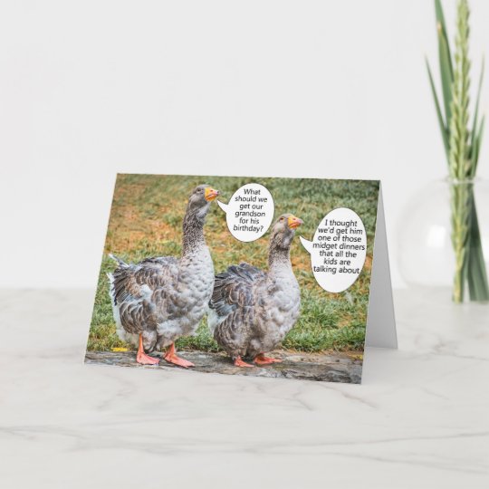 Funny Birthday Card From Grandparents To Grandson Zazzle