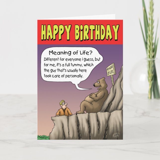 Funny Birthday Card: Fulfilling Day Card (Front)