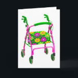 Funny birthday card - get down and boogie<br><div class="desc">"Get down and boogie." Birthday card for that discriminating older friend,  baby boomer,  or grandparent.</div>