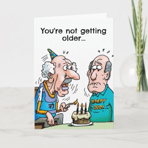 Funny Birthday Card Getting Younger