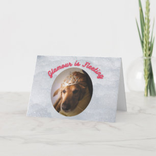 Funny Birthday Card Glamourous Golden Retriever