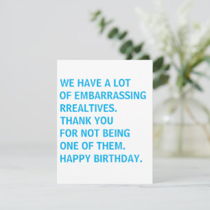 Funny Birthday Card, Happy Birthday  Note Card