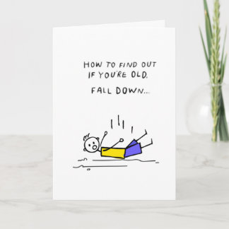 Funny birthday card - how to tell if you're old