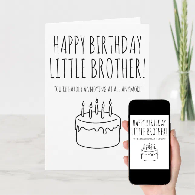 Funny birthday card humorous card for brother | Zazzle