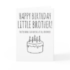 Funny birthday card humorous card for brother