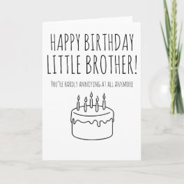 Funny birthday card humorous card for brother