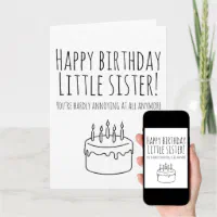 funny birthday cards sister