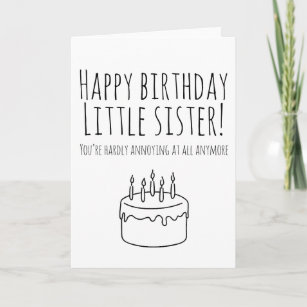 Funny Little Sister Cards & Templates | Zazzle