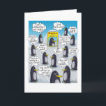 FUNNY BIRTHDAY CARD - Penguin of the Month.<br><div class="desc">A bunch of cute little penguins stand around a poster showing the “Penguin of the Month”. Since they all look exactly the same they ALL think that they are the special one! A funny and cute Happy Birthday card with penguins.</div>