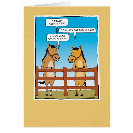 Funny birthday card: Pulled Groin Card | Zazzle