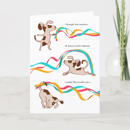 Funny Birthday Card _ The Dog and Dance