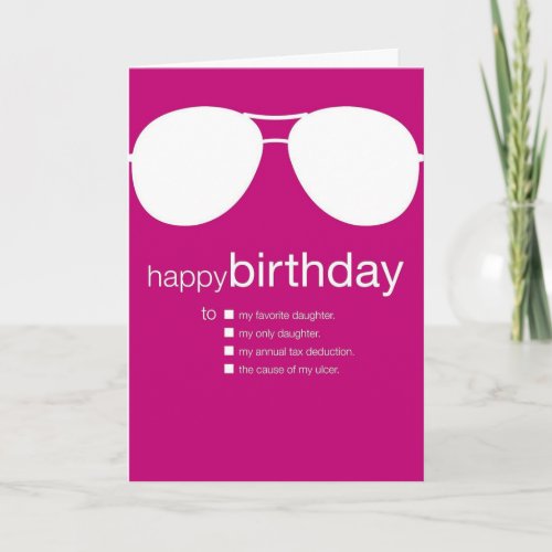 Funny Birthday Card to Daughter