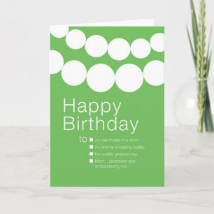 Funny Birthday Card to Mom