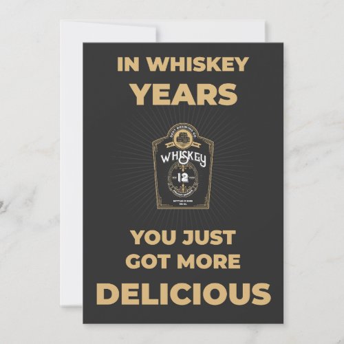 Funny birthday card_ Whiskey lover Holiday Card