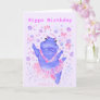 Funny Birthday Card with Ballerina Hippo