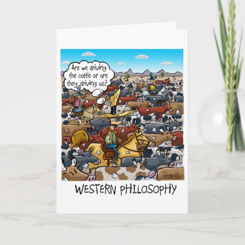 Funny Birthday card with Western Philosophy