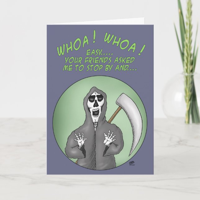 Funny Birthday Cards: A year older Card (Front)