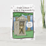 Funny Birthday Cards: Bear In The Woods Card at Zazzle