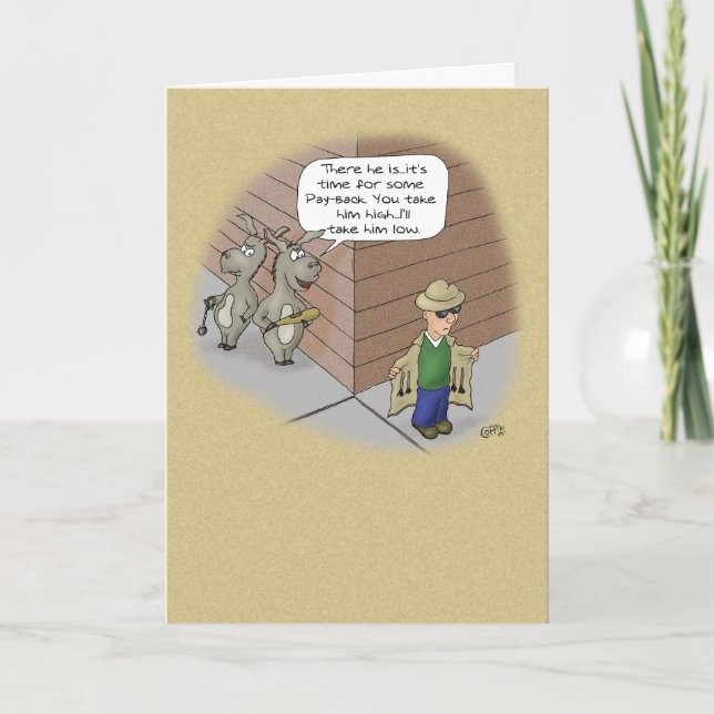 Funny Birthday Cards: Birthday Tail Payback Card (Front)
