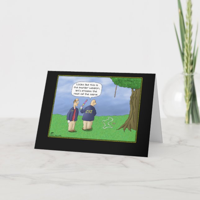 Funny Birthday Cards: CSI Piñata Card (Front)