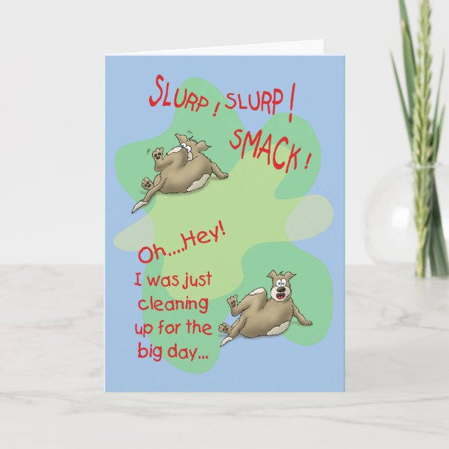 Funny Birthday Cards: Dog Smack Card (Front)