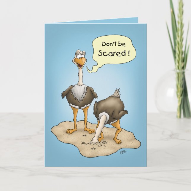 Funny Birthday Cards: Don’t Be Scared Card (Front)