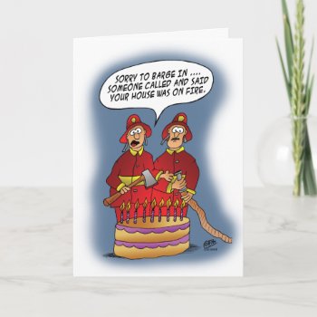 Funny Birthday Cards: Fire Alarm Card by nopolymon at Zazzle