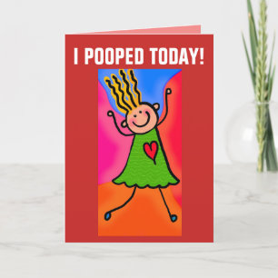 FUNNY BIRTHDAY CARDS FOR HER, POOPED TODAY! CARDS