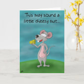 Funny Birthday Cards: I moused say Card (Yellow Flower)