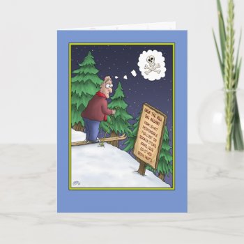 Funny Birthday Cards: It’s All Down Hill Card by nopolymon at Zazzle