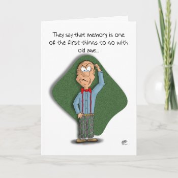 Funny Birthday Cards: Memory Card by nopolymon at Zazzle