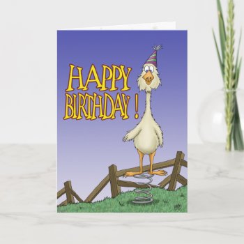 Funny Birthday Cards: Spring Chicken 2 Card by nopolymon at Zazzle