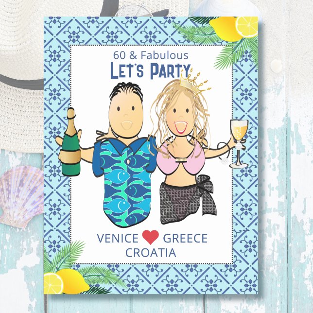 Funny Birthday Cartoon Multiple City Cruise  Magnetic Dry Erase Sheet (Creator Uploaded)