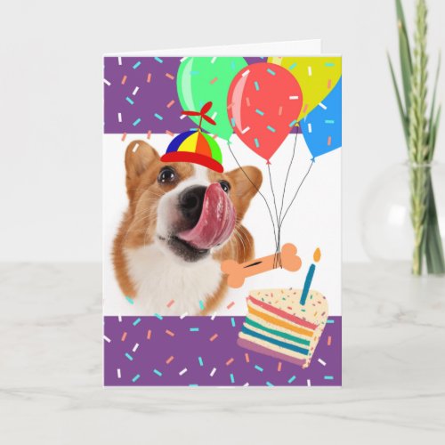 Funny Birthday Corgi Youve Got this Licked Card