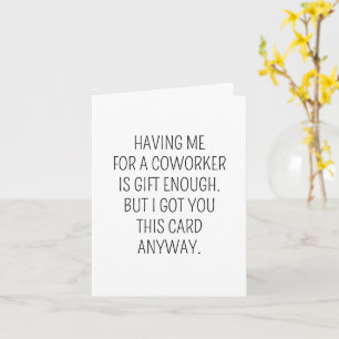 Funny Birthday Coworker Colleague Humor Going Away Card