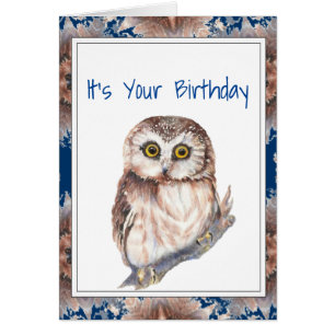 Funny Birthday Cute Little Owl Bird