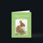 Funny Birthday Daughter, Cute Rabbit, Carrot Cake Card<br><div class="desc">This little rabbit wants to say Happy Birthday Daughter and let's celebrate with Carrot cake</div>