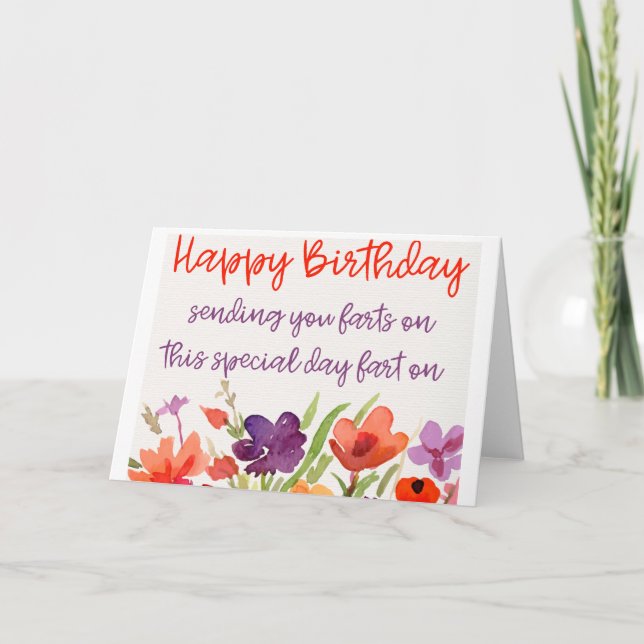 Funny Birthday Farts Card (Front)