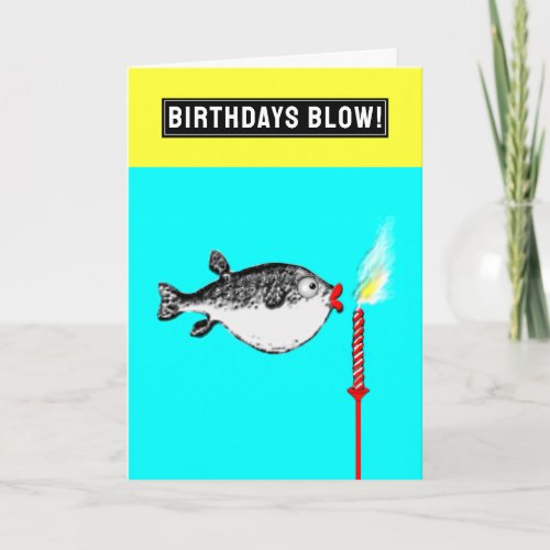 Funny Birthday Fish Wish Card