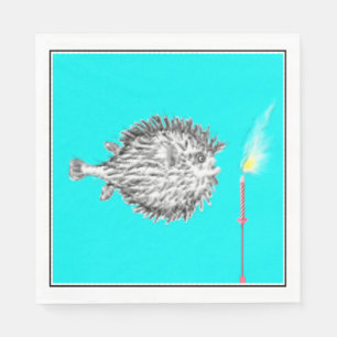 Funny Birthday Fish Wish Napkins