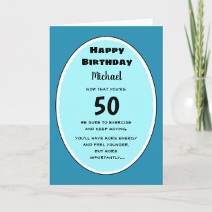 Funny Birthday for Him Add Name and Age Greeting Card