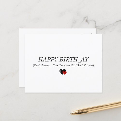 Funny Birthday for husband boyfriend rude card