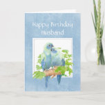 Funny Birthday for Husband Parrot Couple Birds Card<br><div class="desc">Funny Birthday Parrot,  Birds</div>
