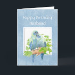 Funny Birthday for Husband Parrot Couple Birds Card<br><div class="desc">Funny Birthday Parrot,  Birds</div>