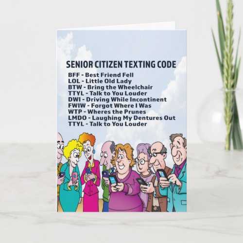 Funny Birthday for Seniors Card