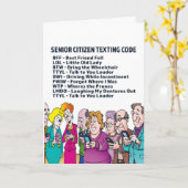 Funny Birthday for Seniors Card (Yellow Flower)