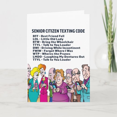 Funny Birthday for Seniors Card