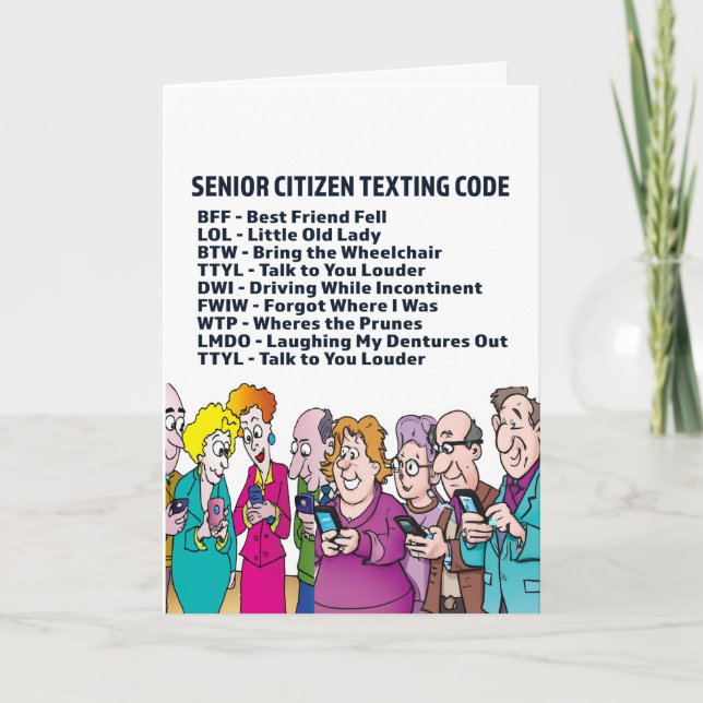 Funny Birthday for Seniors Card (Front)